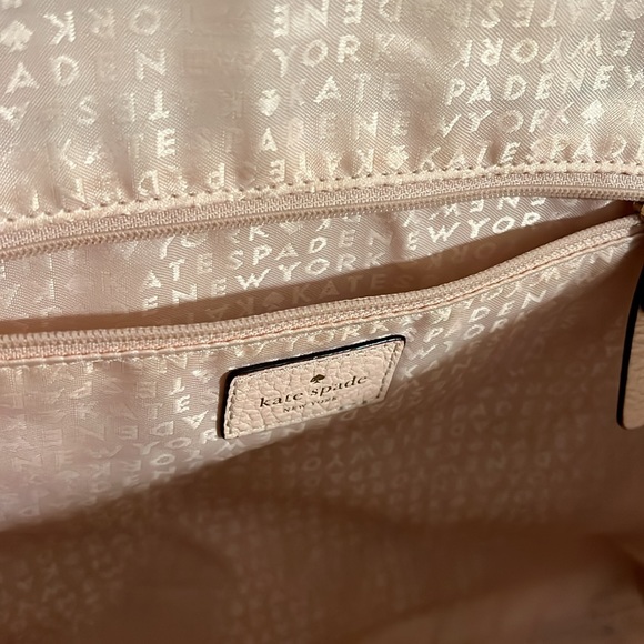 Kate spade large peachy pink and black pebbled leather tote bag - Picture 5 of 16